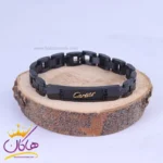 دستبند مردانه فلزی مشکی پلاک کارتیر ST 41051