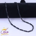 زنجیر مردانه کبریتی استیل مشکی st 19064