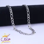 زنجیر نقره ای فیگارو استنلس استیل st 19087