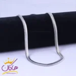 زنجیر هرینگبون نقره ای استنلس استیل st 19143