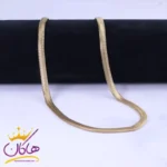 زنجیر استنلس استیل طلایی مردانه مدل هرینگبون st 19144