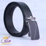 کمربند ریلی چرم طبیعی مردانه مشکی