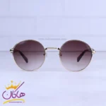 عینک آفتابی زنانه فریم فلزی گرد طلایی 6183/2