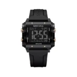 ساعت زنانه نیوی فورس بند رابر مشکی دیجیتال قاب مربع 7101/1