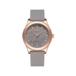 ساعت مچی نیوی فروس زنانه بند رابر طوسی قاب رزگلد 5051/3