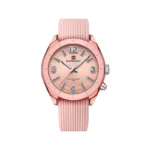 ساعت مچی عقربه ای نیوی فروس زنانه بند رابر صورتی 7103/4