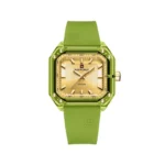 ساعت مچی نیوی فروس زنانه بند رابر سبز قاب مربع 7106/1