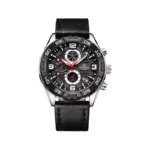 ساعت مچی نیوی فورس مردانه بند چرم مشکی کرنوگراف 8043/1