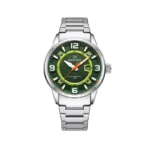 ساعت مچی نیوی فورس مردانه فلزی نقره ای صفحه سبز 8044/4