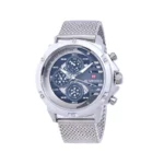 ساعت عقربه ای مردانه نیوی فورس بند حصیری نقره ای 9110/7