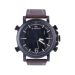 ساعت مچی نیوی فورس مردانه دو زمانه بند چرم قهوه ای 9135/3