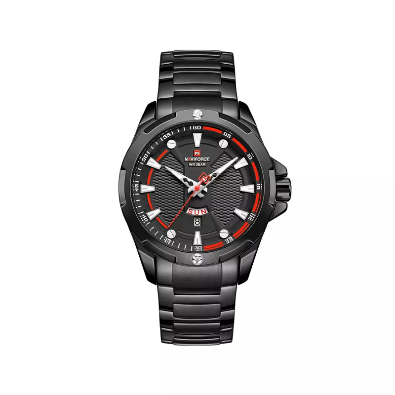 ساعت مچی عقربه ای نیوی فورس مردانه فلزی مشکی 9161/3 ساعت مچی عقربه ای نیوی فورس مردانه فلزی مشکی 9161/3 - Image 1