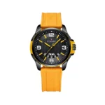 ساعت مچی نیوی فورس مردانه بند رابر زرد قاب مشکی 9215/7