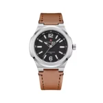 ساعت مچی نیوی فورس مردانه چرم قهوه ای صفحه مشکی 9233/2