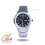 ساعت نیوی فورس مردانه فلزی نقره ای صفحه مشکی 9244/1