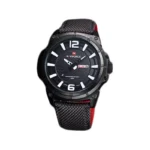 ساعت مچی زنانه نیوی فورس بند برزنت مشکی قرمز L 9066/5