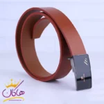 کمربند چرم طبیعی مردانه عسلی Pierre cardin