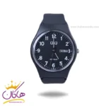 ساعت پسرانه کیو اند کیو بند رابر مشکی صفحه مشکی A212J004Y