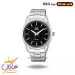 ساعت کیو اند کیو مردانه فلزی نقره ای صفحه مشکی C20A/001VY