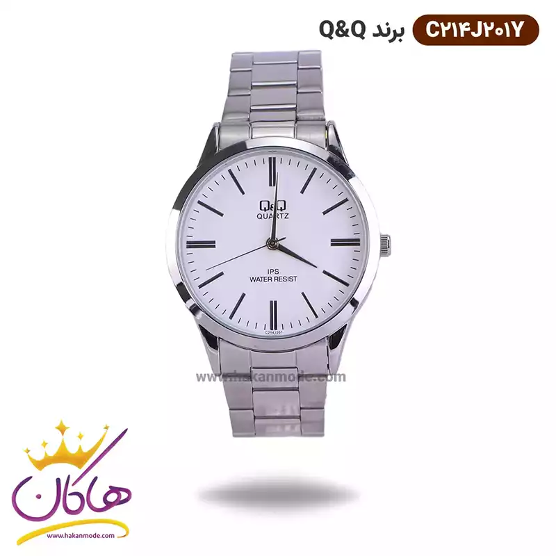 ساعت مچی کیو اند کیو مردانه نقره ای صفحه سفید C214J201Y ساعت مچی کیو اند کیو مردانه نقره ای صفحه سفید C214J201Y - Image 1