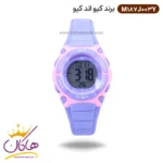 ساعت کیو اند کیو دخترانه رابر بنفش دیجیتالی M187J003Y
