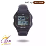ساعت پسرانه کیو اند کیو مشکی دیجیتال مربعیM196j002Y