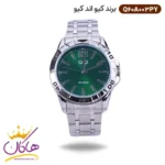 ساعت کیو اند کیو مردانه فلزی صفحه سبز Q60A-003PY