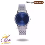 ساعت مچی مردانه کیو اند کیو نقره ای صفحه سورمه ای QA56J202Y