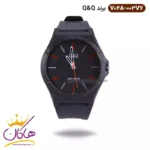 ساعت پسرانه کیو کیو مشکی اندکس قرمزمشکی V04A/003VY