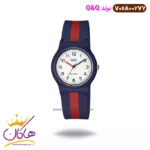 ساعت کیو اند کیو زنانه بند رابر سورمه ای قرمز V06A/002VY