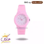 ساعت دخترانه کیو کیو صورتی V07A/007VY