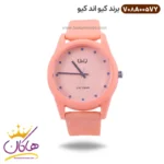 ساعت کیو اند کیو دخترانه سیلیکونی گلبهی V08A005VY