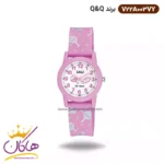 ساعت کیو اند کیو دخترانه سیلیکونی صورتی طرح آبنبات V22A003VY