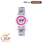 ساعت کیو اند کیو پسرانه سیلیکونی طوسی طرح هواپیما V22A021VY