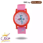 ساعت دخترانه کیو اند کیو صورتی ستاره دار V23A-008VY