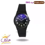 ساعت کیو اند کیو اسپرت بند رابر مشکی V25A/003VY
