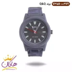 ساعت پسرانه کیو کیو طوسی بند ارتشیV35A/004VY
