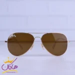 عینک آفتابی ری بن مردانه طلایی فریم خلبانی RB 3026 F/4