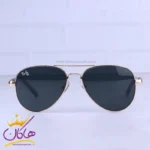 عینک آفتابی ری بن مردانه فلزی طلایی شیشه مشکی RB 4854/1