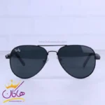 عینک آفتابی ری بن مردانه فلزی تمام مشکی RB 4854/3