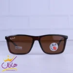عینک آفتابی مردانه ری بن پلاریزه فریم قهوه ای RB 8012/3