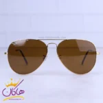 عینک آفتابی ری بن مردانه طلایی شیشه قهوه ای 3026/21