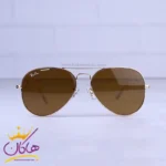 عینک آفتابی ری بن مردانه فلزی طلایی RB 3025/58/8