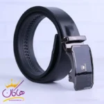 کمربند ریلی چرم طبیعی مردانه مشکی ROLEX