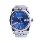 ساعت مچی رولکس مردانه فلزی دیت جاست صفحه سرمه ای 4043/53
