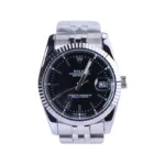 ساعت مچی رولکس مردانه فلزی دیت جاست صفحه مشکی 4043/54