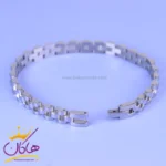 دستبند مردانه رولکس باریک نقره ای st 41066