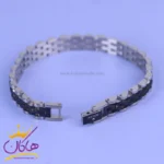 دستبند مردانه رولکس نقره ای مشکی st 41090