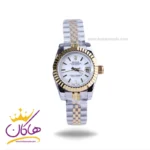 ساعت مچی رولکس زنانه فلزی دیت جاست صفحه سفید 4041/48