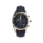 ساعت عقربه ای رومانسون مردانه چرم مشکی قاب طلایی G 2076/1